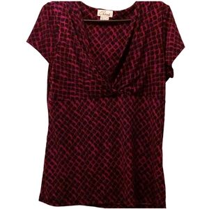 Vintage Y2K Chaus Tunic L EUC Purple Black